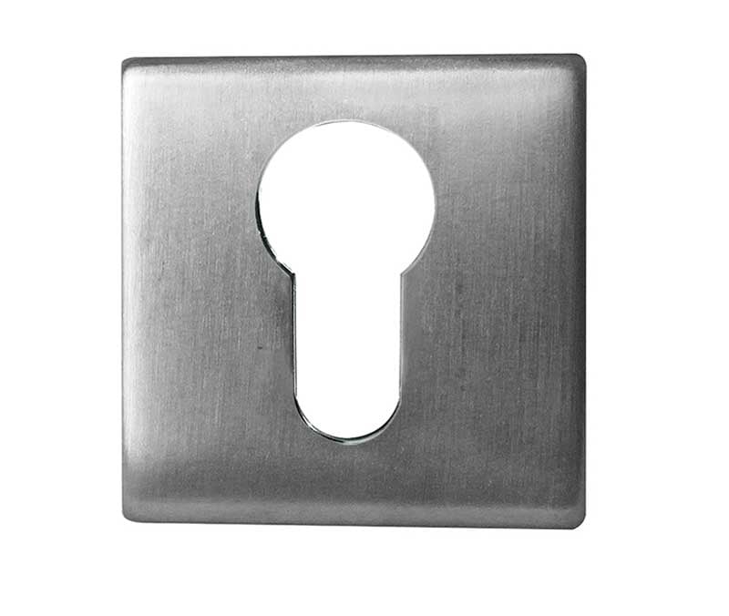 Frelan Hardware Door Furniture Satin Stainless Steel / Euro Profile Escutcheons Frelan - Euro Profile Square Escutcheon - Grade 304 Satin Stainless Steel