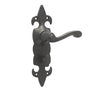 Frelan Hardware Door Furniture Antique Black / Bathroom Lock Handles Frelan - Fleur De Lys Bathroom Lock Handles