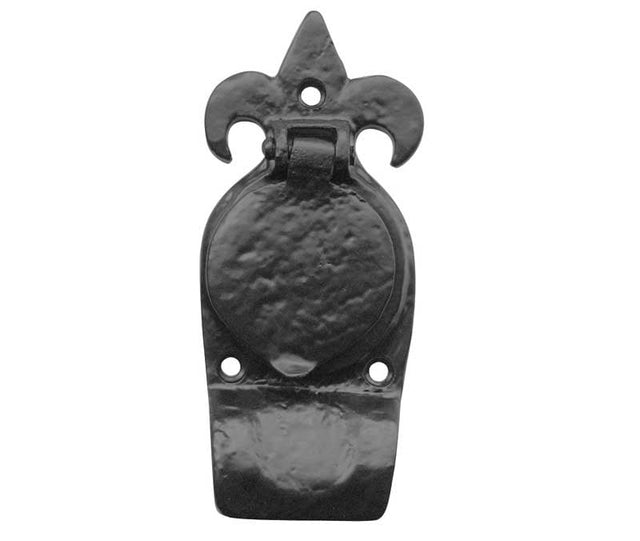 Frelan Hardware Door Furniture Antique Black / Rim Profile Cylinder Pulls Frelan - Fleur De Lys Cylinder Rim Cover - Antique Black