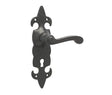 Frelan Hardware Door Furniture Antique Black / Std. Lock Handles Frelan - Fleur De Lys Lever Lock Handles