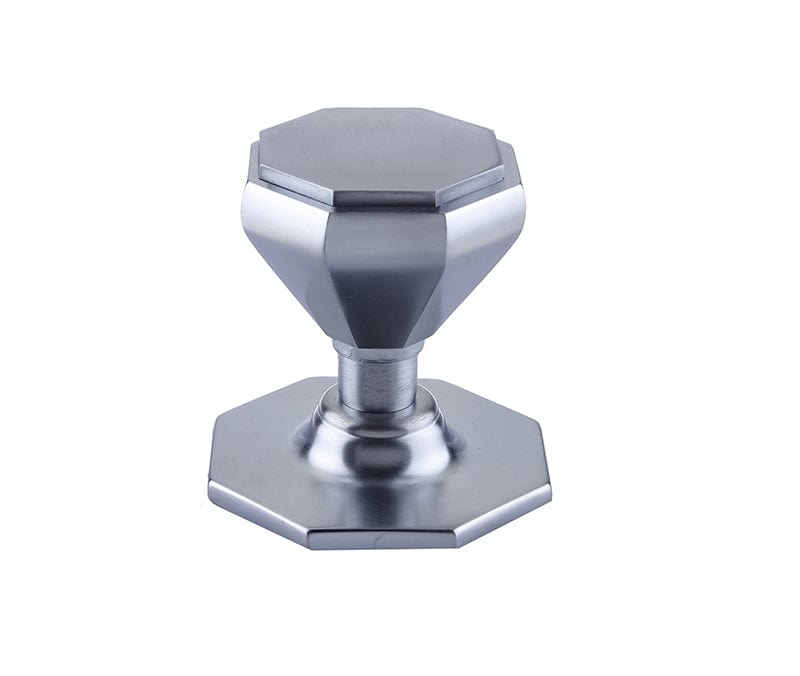 Frelan Hardware Door Furniture Satin Chrome Frelan - Forma Centre Door Knob - Satin Chrome