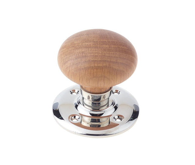 Frelan Hardware Door Furniture Polished Nickel / Mortice Knobs Frelan - French Oak Unsprung Mortice Knobs - Polished Nickel