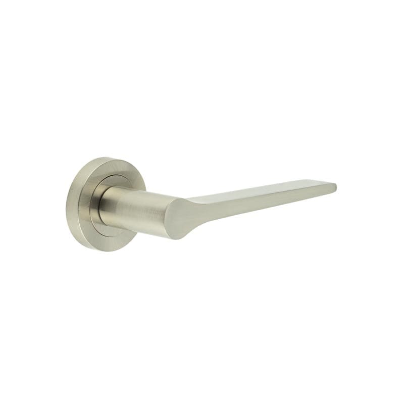 Frelan Hardware Door Furniture Satin Nickel / Round Rose Frelan - Geo Lever on Round Rose - Satin Nickel