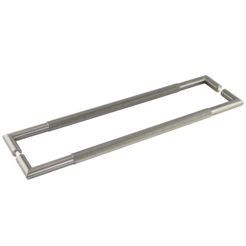 Frelan Hardware Door Furniture Gun Metal / Back to Back Fixing Pack Frelan - GM Mitred Diamond Knurled Pull Handle 600x25mm B/B 316g PVD