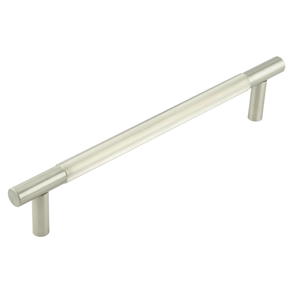 Frelan Hardware Door Furniture Satin Nickel Frelan Hardware - Venice Linear Knurled 300x19mm Satin Nickel Pull Handle