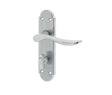 Frelan Hardware Door Furniture Satin Chrome / Bathroom Lock Handles Frelan - Henley Bathroom Lock Handles on Backplate - Satin Chrome