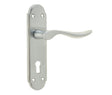 Frelan Hardware Door Furniture Satin Chrome / Std. Lock Handles Frelan - Henley Standard Lever Lock Handles on Backplate - Satin Chrome