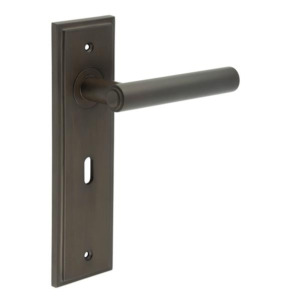 Frelan Hardware Door Furniture Dark Bronze / Std. Lock Handles Frelan - Highgate Door Handle Lock Backplate Dark Bronze