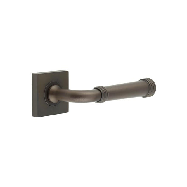 Frelan Hardware Door Furniture Dark Bronze Frelan - Highgate Door Handles Square Plain Dark Bronze