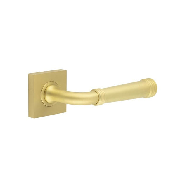 Frelan Hardware Door Furniture Satin Brass Frelan - Highgate Door Handles Square Plain Satin Brass