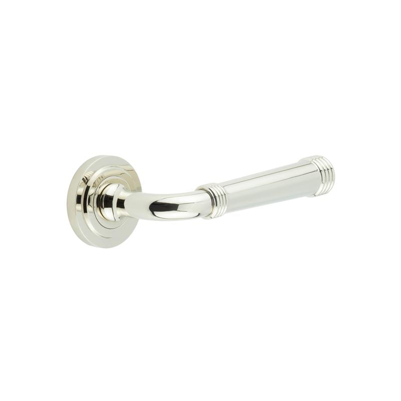 Frelan Hardware Door Furniture Polished Nickel Frelan - Highgate Door Handles Stepped Rose Polished Nickel