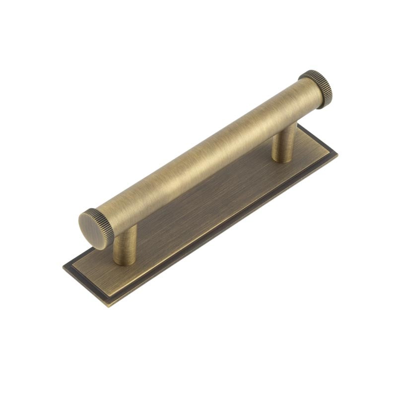 Frelan Hardware Cabinet Hardware Antique Brass / Cabinet Pull Handles Frelan - Hoxton Thaxted Cabinet Handles 96mm Ctrs Stepped Backplate Antique Brass