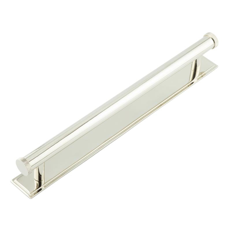 Frelan Hardware Cabinet Hardware Polished Nickel / Cabinet Pull Handles Frelan - Hoxton Wenlock Cabinet Handles 224mm Ctrs Stepped Backplate Polished Nickel