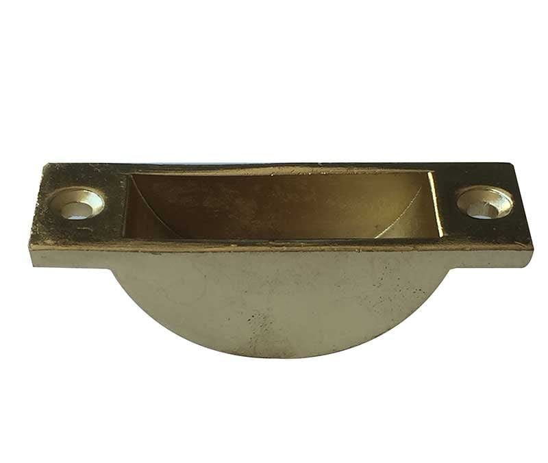 Frelan Hardware Electro Brassed Frelan - Jedo Zinc Easy Clean Bolt Socket 63x20mm Electro Brassed