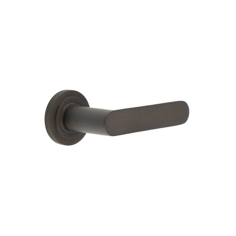 Frelan Hardware Door Furniture Dark Bronze Frelan - Kensington Door Handles Chamfered Rose Dark Bronze