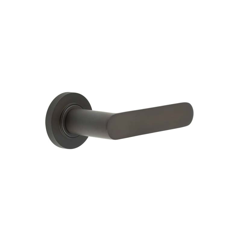 Frelan Hardware Door Furniture Dark Bronze Frelan - Kensington Door Handles Knurled Rose Dark Bronze