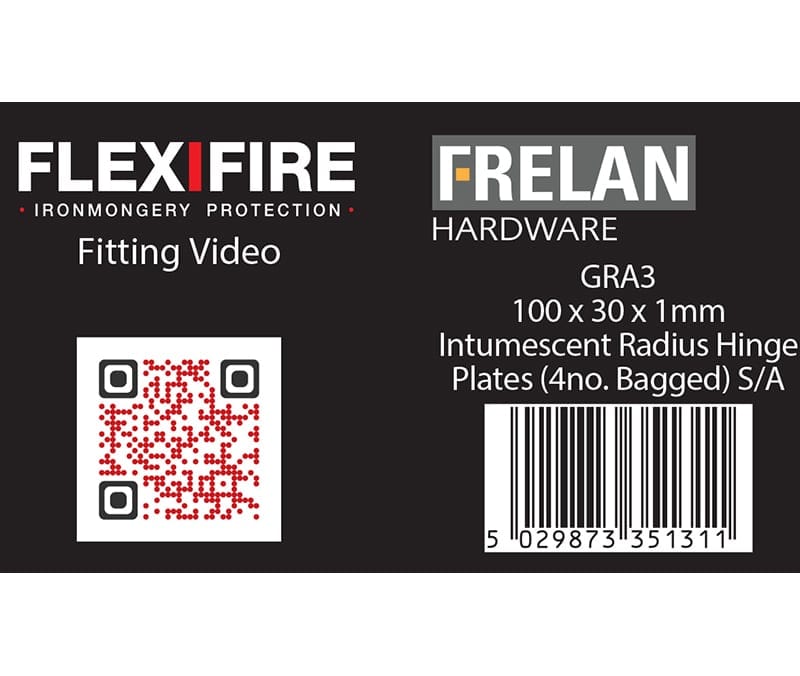 Frelan Hardware Accessories Default Title / Hinge Intumescent Kits Frelan - Kit for 102mm radiused hinges pack of 4 30 minute 1mm
