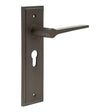 Frelan Hardware Door Furniture Dark Bronze / Euro Profile Lock Handles Frelan - Knightbridge Door Handle Euro Backplate Dark Bronze
