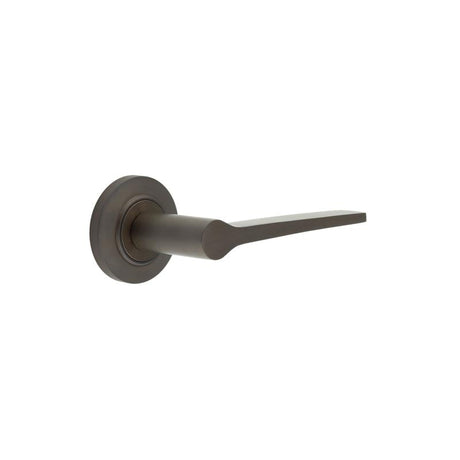 Frelan Hardware Door Furniture Dark Bronze Frelan - Knightsbridge Door Handle on Chamfered Rose Dark Bronze