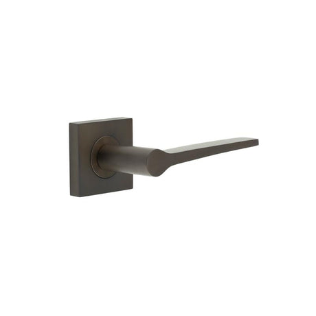 Frelan Hardware Door Furniture Dark Bronze Frelan - Knightsbridge Door Handle on Square Plain Rose Dark Bronze
