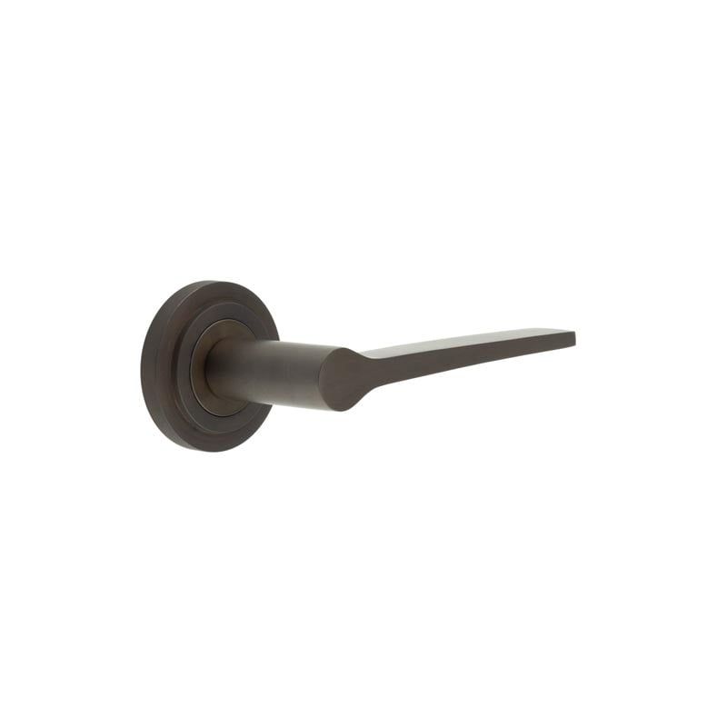 Frelan Hardware Door Furniture Dark Bronze Frelan - Knightsbridge Door Handle on Stepped Rose Dark Bronze