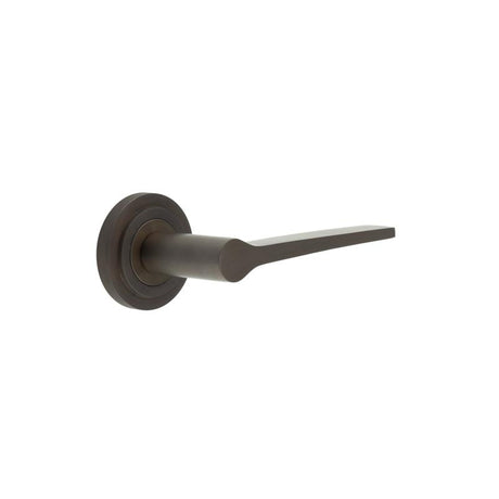Frelan Hardware Door Furniture Dark Bronze Frelan - Knightsbridge Door Handle on Stepped Rose Dark Bronze