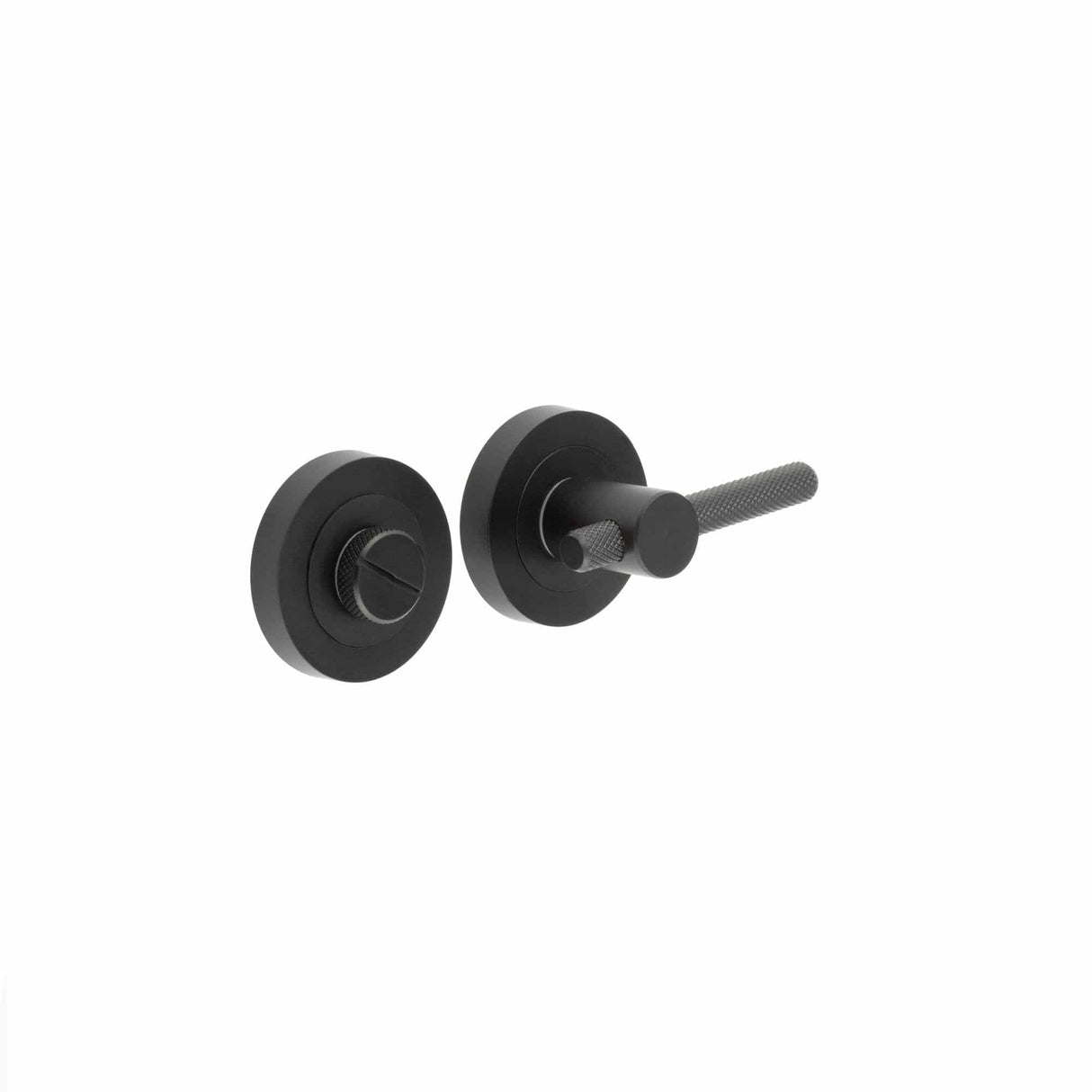Frelan Hardware Door Furniture Black / No / Easy Turn & Release Frelan - Knurled Easy Turn & Release - Matt Black