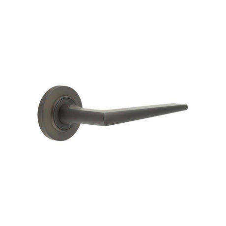 Frelan Hardware Door Furniture Dark Bronze Frelan - Mayfair Door Handle on Chamfered Rose Dark Bronze