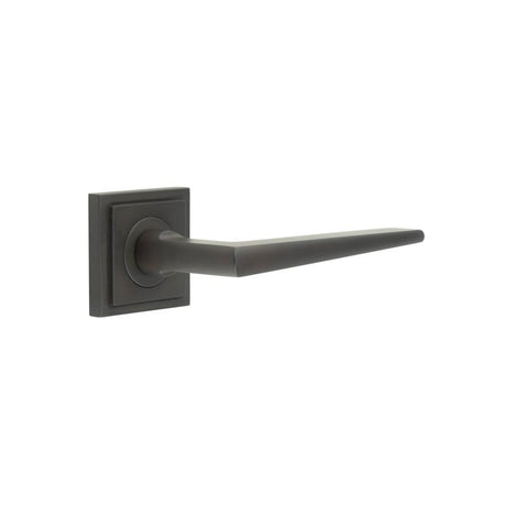 Frelan Hardware Door Furniture Dark Bronze Frelan - Mayfair Door Handle on Square Stepped Rose Dark Bronze
