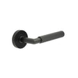 Frelan Hardware Door Furniture Black / Round Rose Frelan - MB Mitred diamond knurled lever on round rose 316g PVD