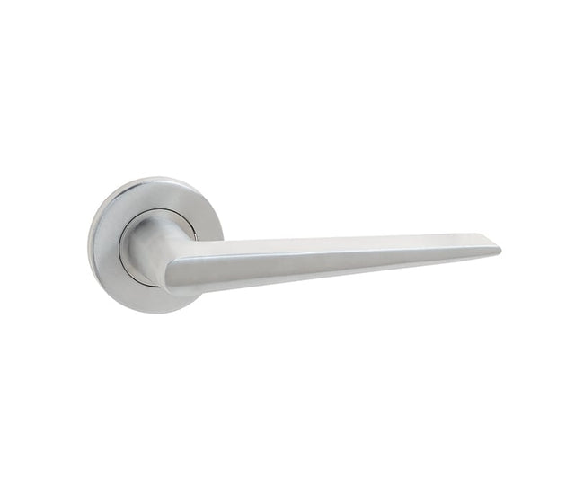 Frelan Hardware Door Furniture Satin Stainless Steel / Round Rose Frelan - Meteor Lever on Round Rose - Grade 304 Satin Stainless Steel