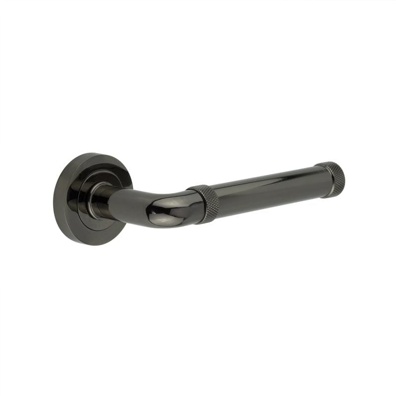 Frelan Hardware Door Furniture Black Nickel / Round Rose Frelan Midtown Lever on Round Rose - Black Nickel