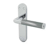 Frelan Hardware Door Furniture Polished Chrome/Satin Chrome / Latch Handles Frelan - Mitred Lever Latch Handles on Backplate