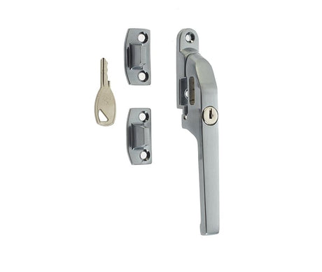 Frelan Hardware Window Furniture Satin Chrome / Yes / Night Vent Frelan - Modern Night Vent Lockable Casement Fastener - Satin Chrome