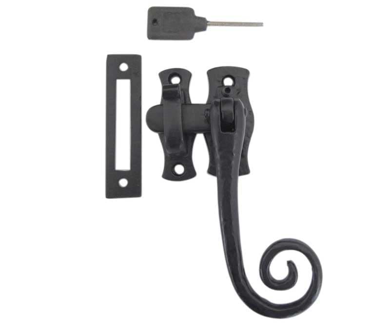Frelan Hardware Window Furniture Antique Black Frelan - Monkey Tail Locking Casement Fastener Right - Antique Black