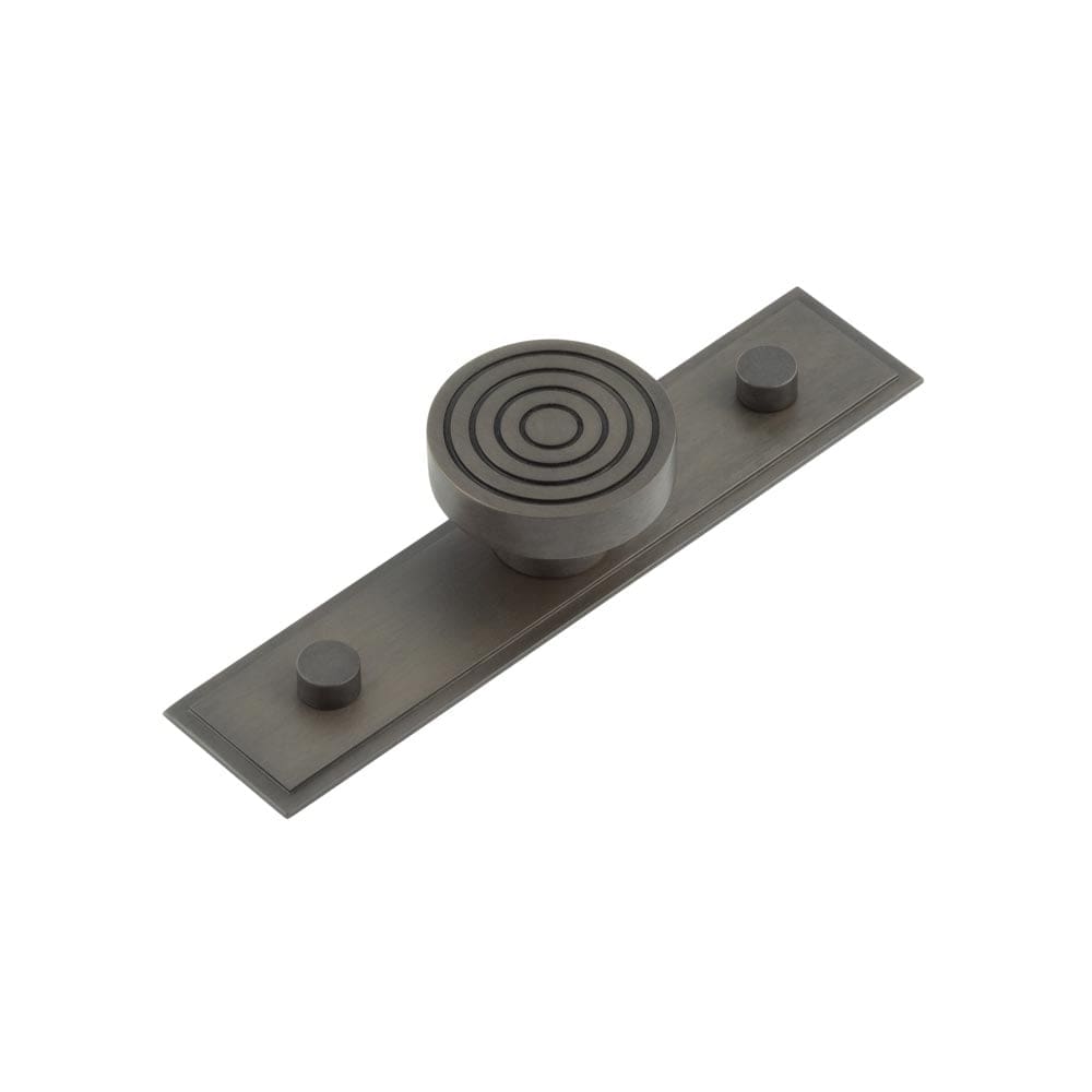 Frelan Hardware Cabinet Hardware Dark Bronze / Cabinet Knobs Frelan - Murray Cupboard Knobs 40mm Stepped Backplate Dark Bronze