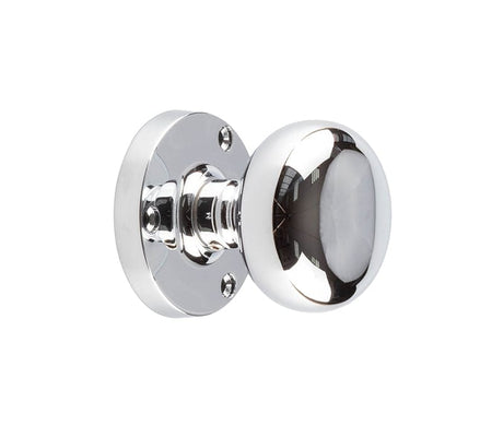Frelan Hardware Door Furniture Polished Chrome / Mortice Knobs Frelan - Mushroom Half Sprung Mortice Knobs - Polished Chrome
