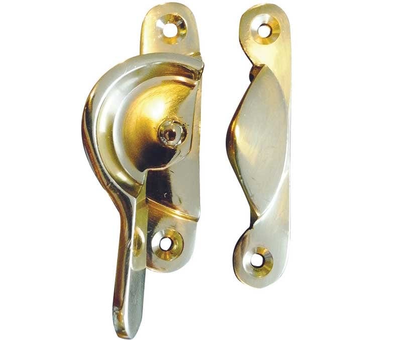 Frelan Hardware Window Furniture Polished Brass / Sash Window Fitch Fasteners Frelan - Narrow Fitch Fasteners - Polished Brass