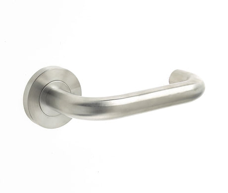 Frelan Hardware Door Furniture Satin Stainless Steel / Round Rose Frelan - Orbit 19mm Lever on Sprung Round Rose - Grade 304 Satin Stainless Steel