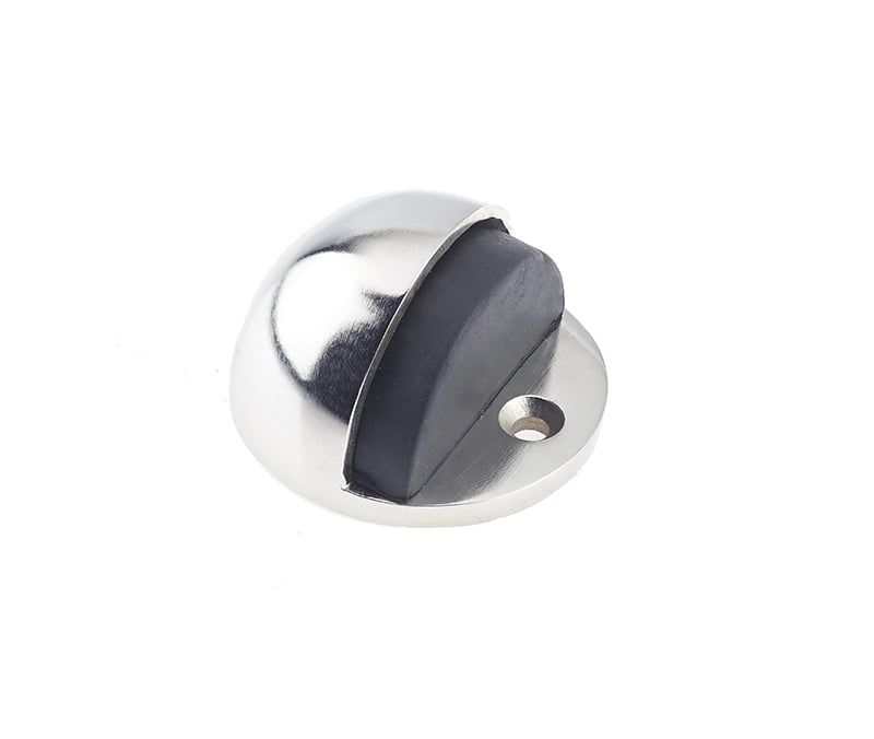 Frelan Hardware Door Furniture Polished Nickel / Floor Door Stop Frelan - Oval Floor Mounted Door Stop - Polished Nickel