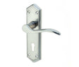Frelan Hardware Door Furniture Satin Chrome / Std. Lock Handles Frelan - Paris Standard Lever Lock Handles on Backplates - Satin Chrome