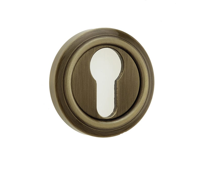 Frelan Hardware Door Furniture Antique Brass / Euro Profile Escutcheons Frelan - Parisian Euro Profile Escutcheon - Antique Brass