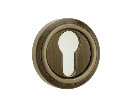 Frelan Hardware Door Furniture Antique Brass / Euro Profile Escutcheons Frelan - Parisian Euro Profile Escutcheon - Antique Brass