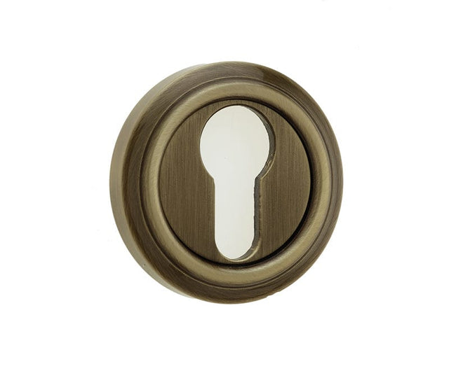 Frelan Hardware Door Furniture Antique Brass / Euro Profile Escutcheons Frelan - Parisian Euro Profile Escutcheon - Antique Brass
