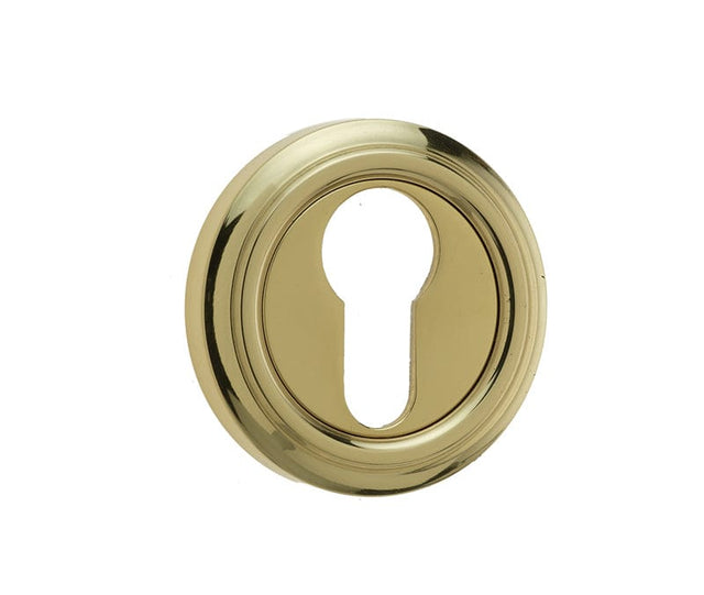 Frelan Hardware Door Furniture Polished Brass / Euro Profile Escutcheons Frelan - Parisian Euro Profile Escutcheon - Polished Brass