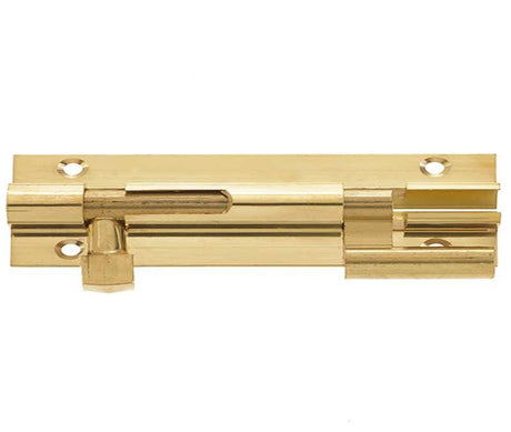 Frelan Hardware Accessories Polished Brass / Cranked Surface Bolts / 200mm / 8" Frelan - PB 200x38mm NKD Barrel Bolt