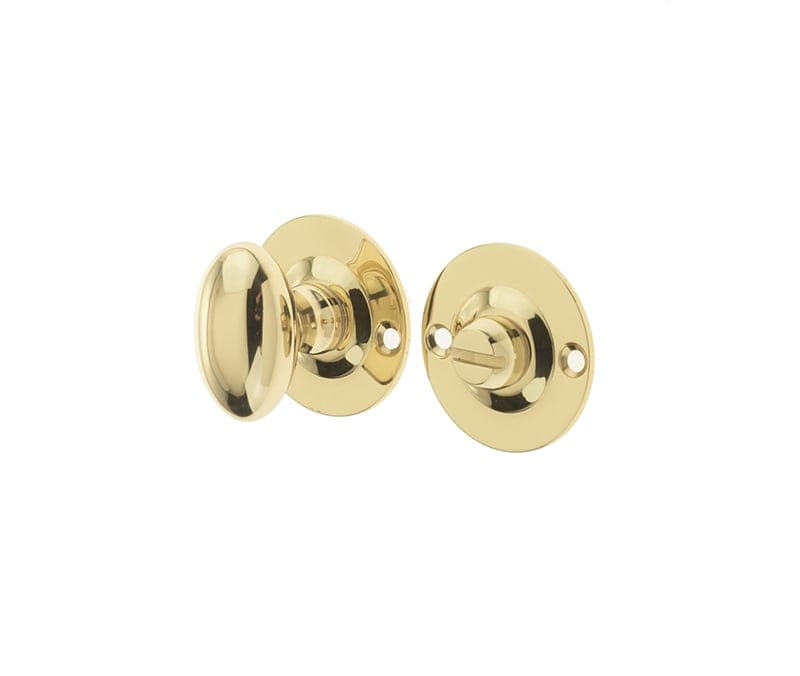 Frelan Hardware Door Furniture Polished Brass / No Frelan - PB Knob & release 5mm spindle (bolt not included)