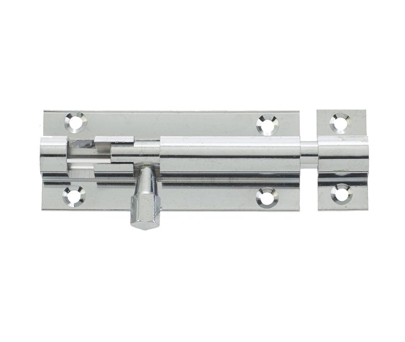 Frelan Hardware Accessories Polished Chrome / Straight Surface Bolts / 150mm / 6" Frelan - PC 150x25mm STR Barrel Bolt