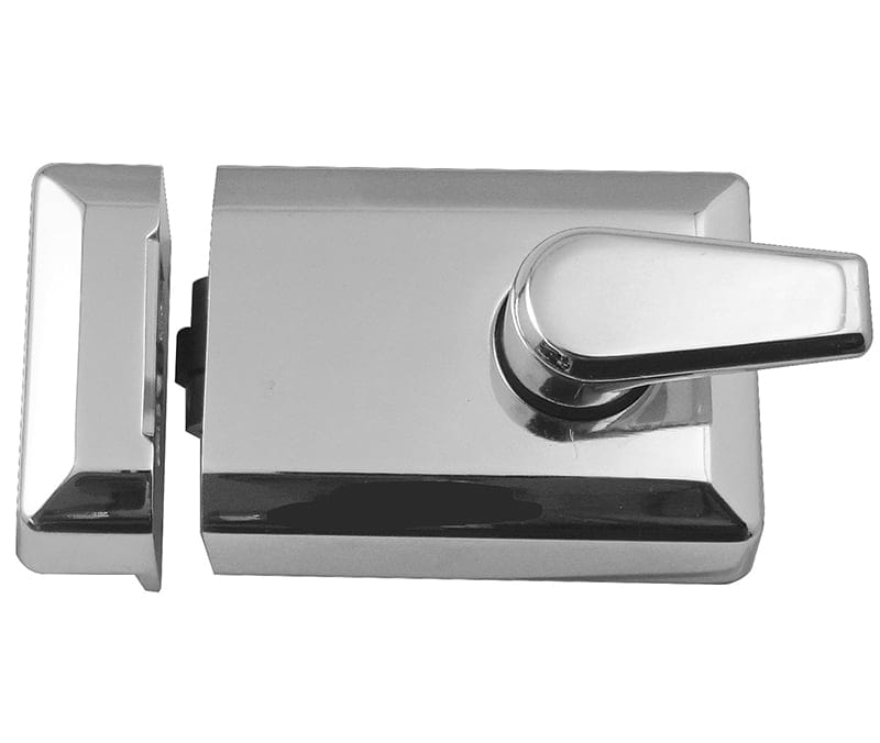 Frelan Hardware Locks & Latches Polished Chrome / 60mm / Roller Bolt Nightlatch Frelan - PC Rollerbolt nightlatch