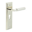 Frelan Hardware Door Furniture Polished Nickel / Euro Profile Lock Handles Frelan - Piccadilly Door Handle Euro Backplate Polished Nickel